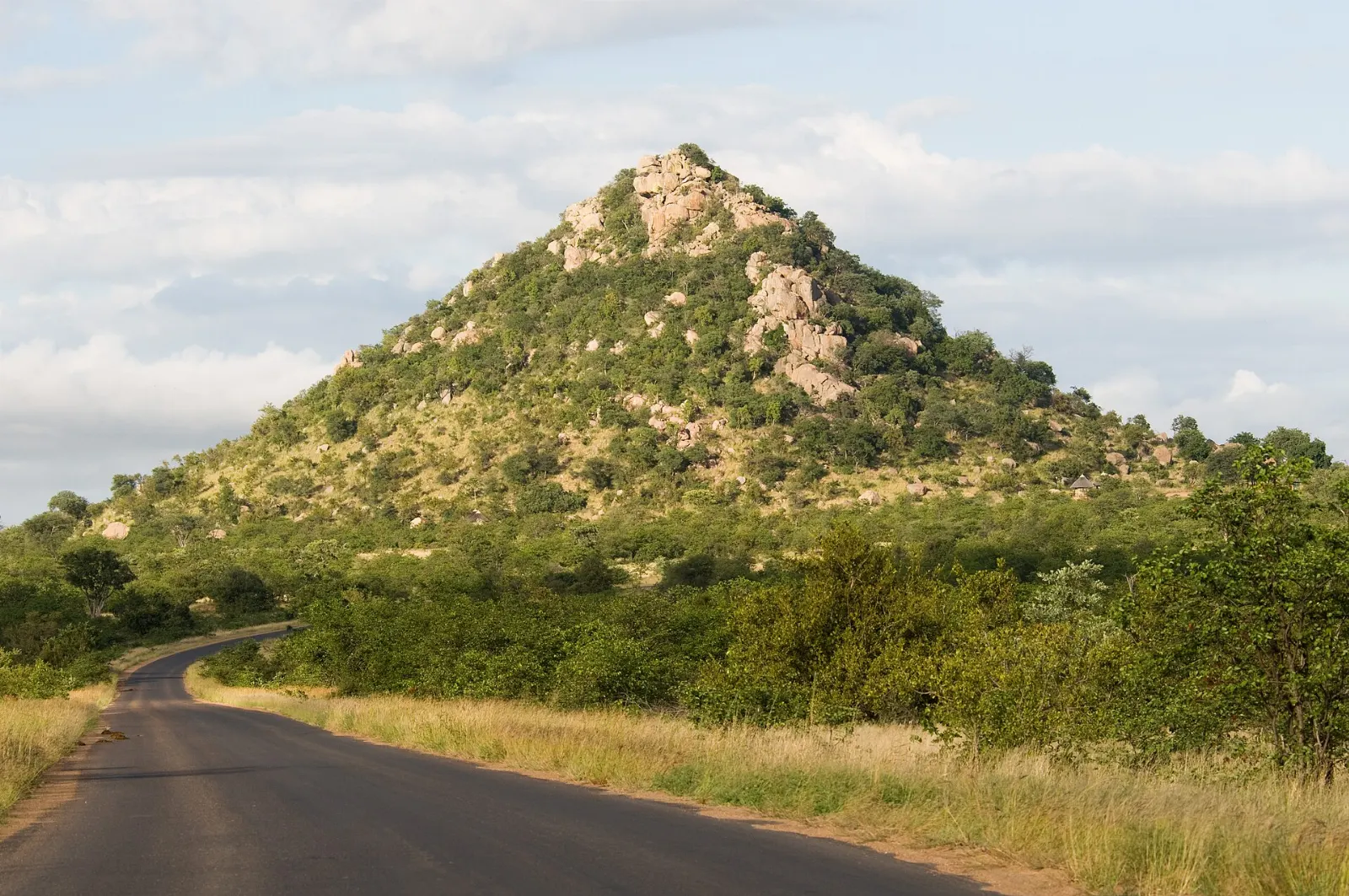 Reconstructed huts at the Masorini Iron Age site, Kruger National Park, South Africa