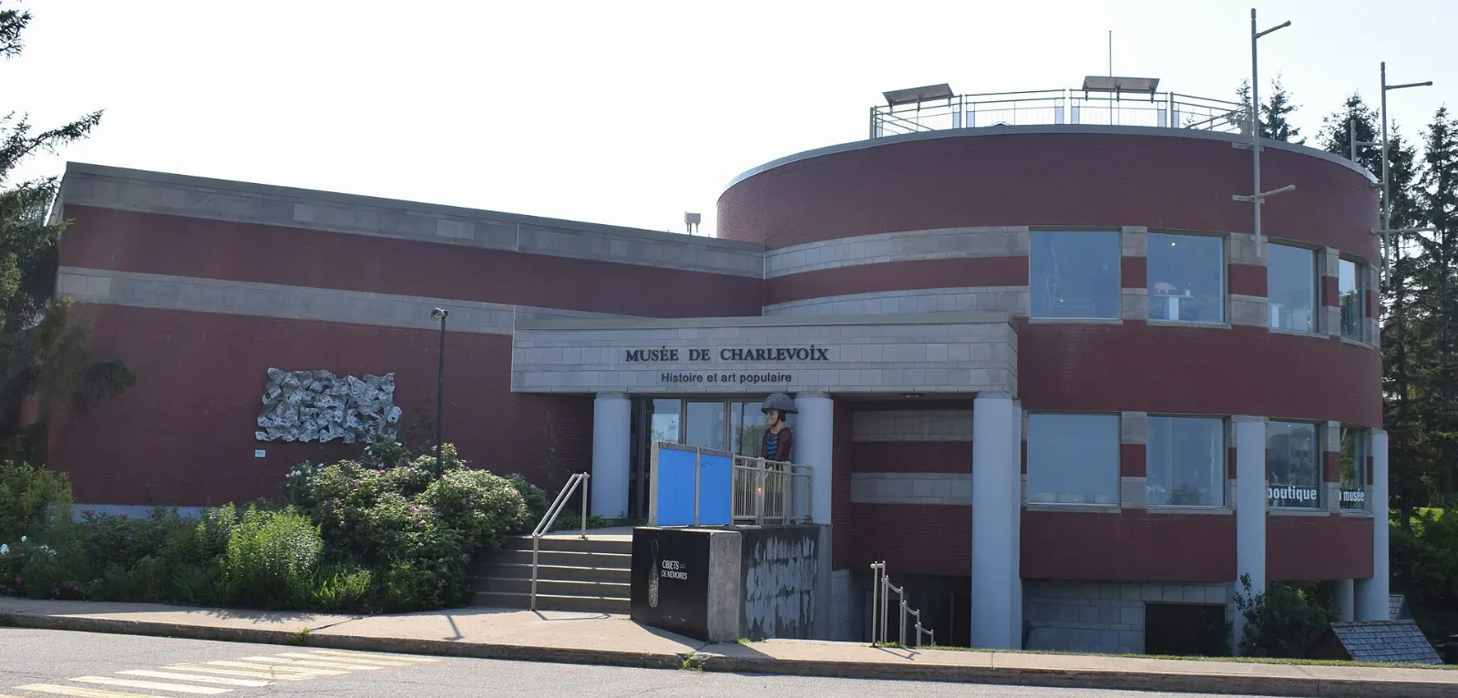 Museum building beside La Malbaie bay in Pointe-au-Pic, Quebec