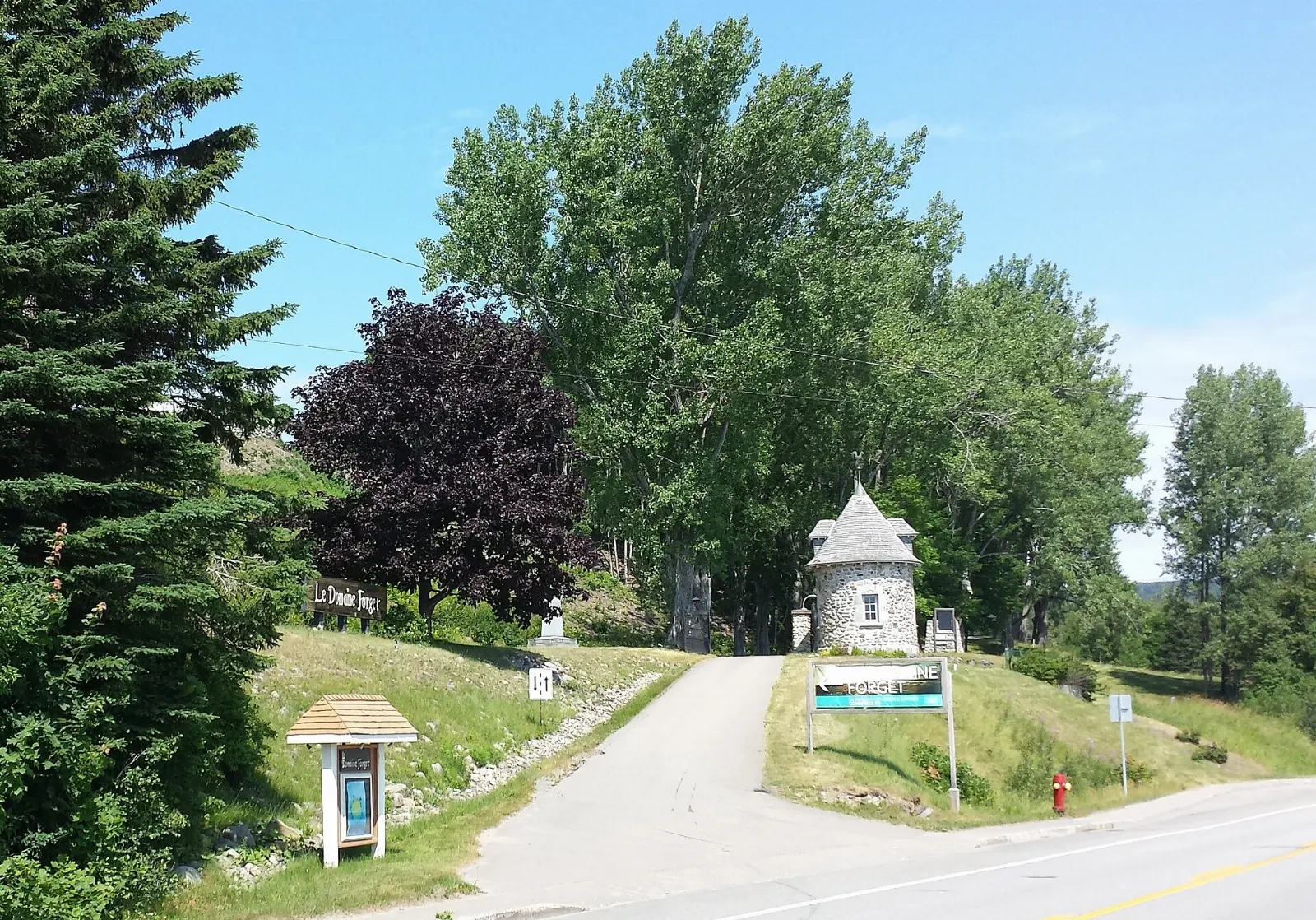 Concert hall and grounds of the Domaine Forget in Saint-Irénée, La Malbaie, Quebec