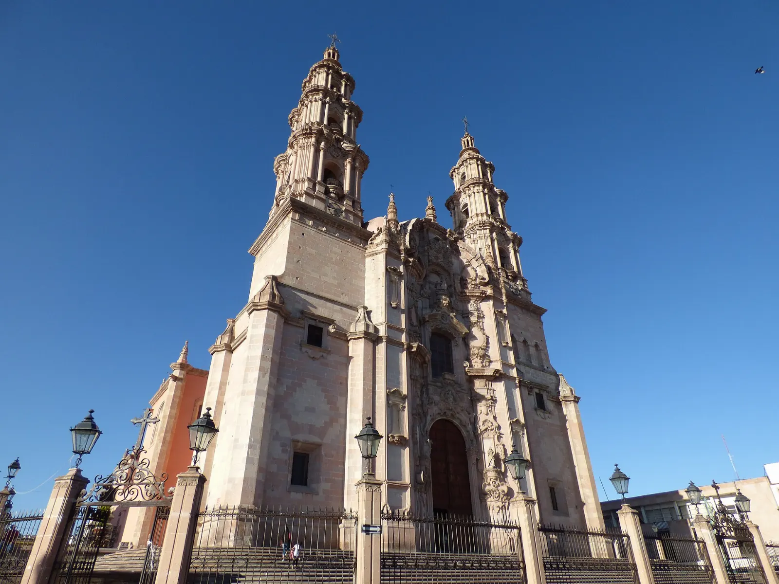 Twin towers of the parish church of Nuestra Señora de la Asunción in Lagos de Moreno, Jalisco