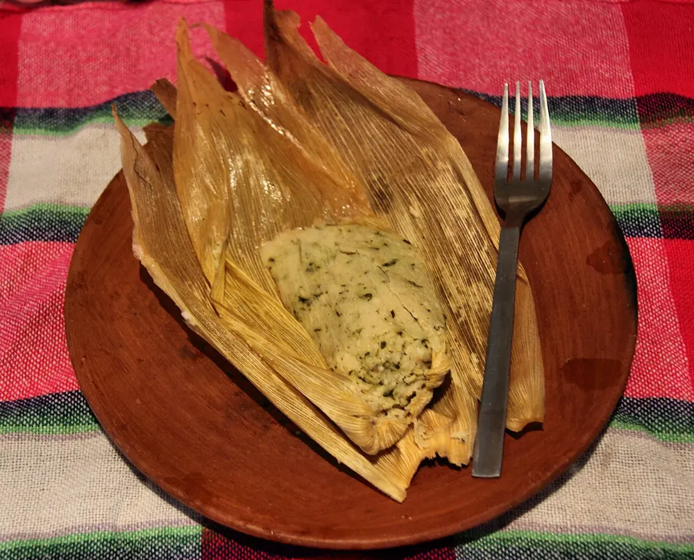 Tamales de chipilín in Lagunas de Montebello, Chiapas