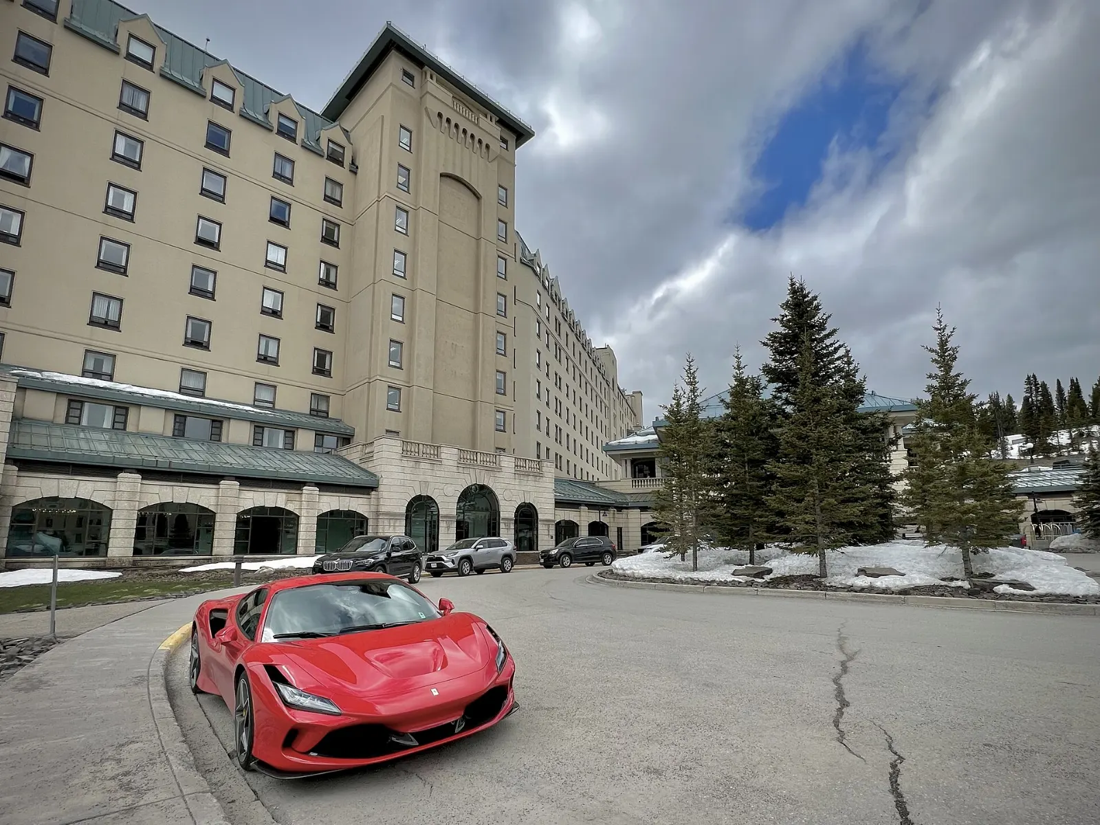 The Fairmont Château Lake Louise on the eastern shore of the lake, Alberta