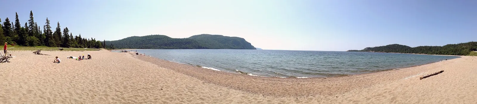 Cliff above Old Woman Bay shaped like a face, Lake Superior Provincial Park, Ontario
