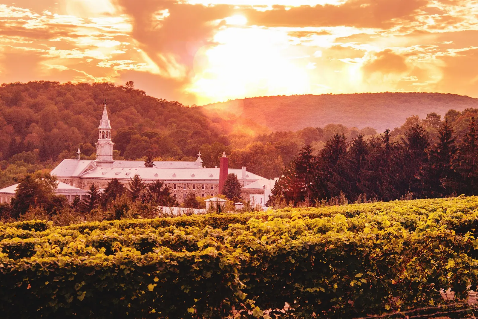 The abbey of Notre-Dame du Lac at Oka, Laurentians, Quebec