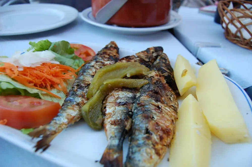 Grilled sardines in Lisbon, Portugal