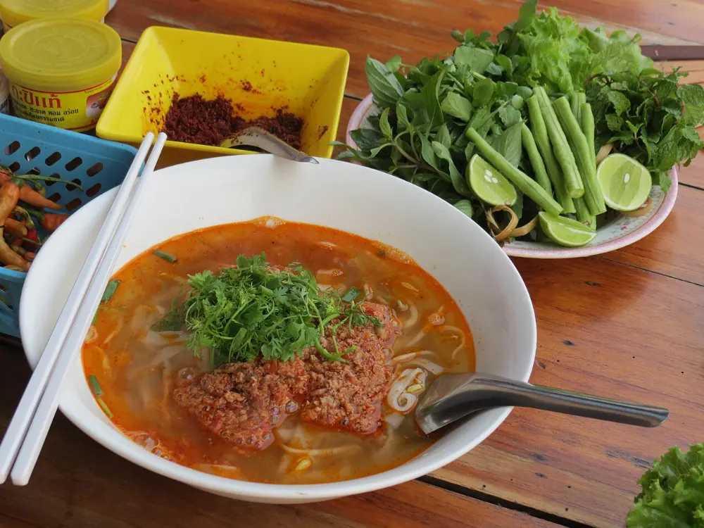 Khao soi in Luang Prabang, Laos