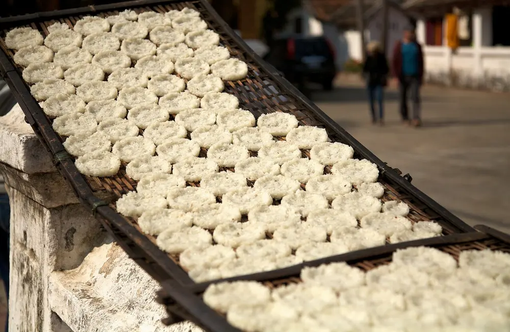 Sticky rice in Luang Prabang, Laos