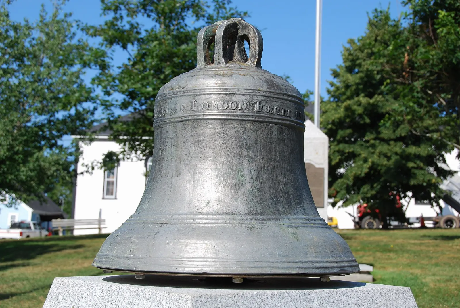 St. John's Anglican Church in Lunenburg with its white spire, Nova Scotia