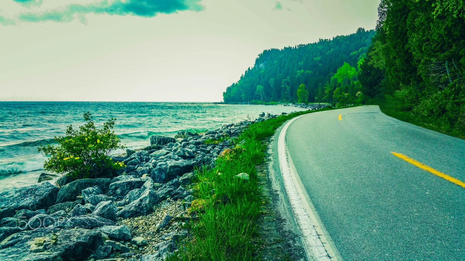 M-185 bike loop around Mackinac Island, Mackinac Island, Michigan, United States