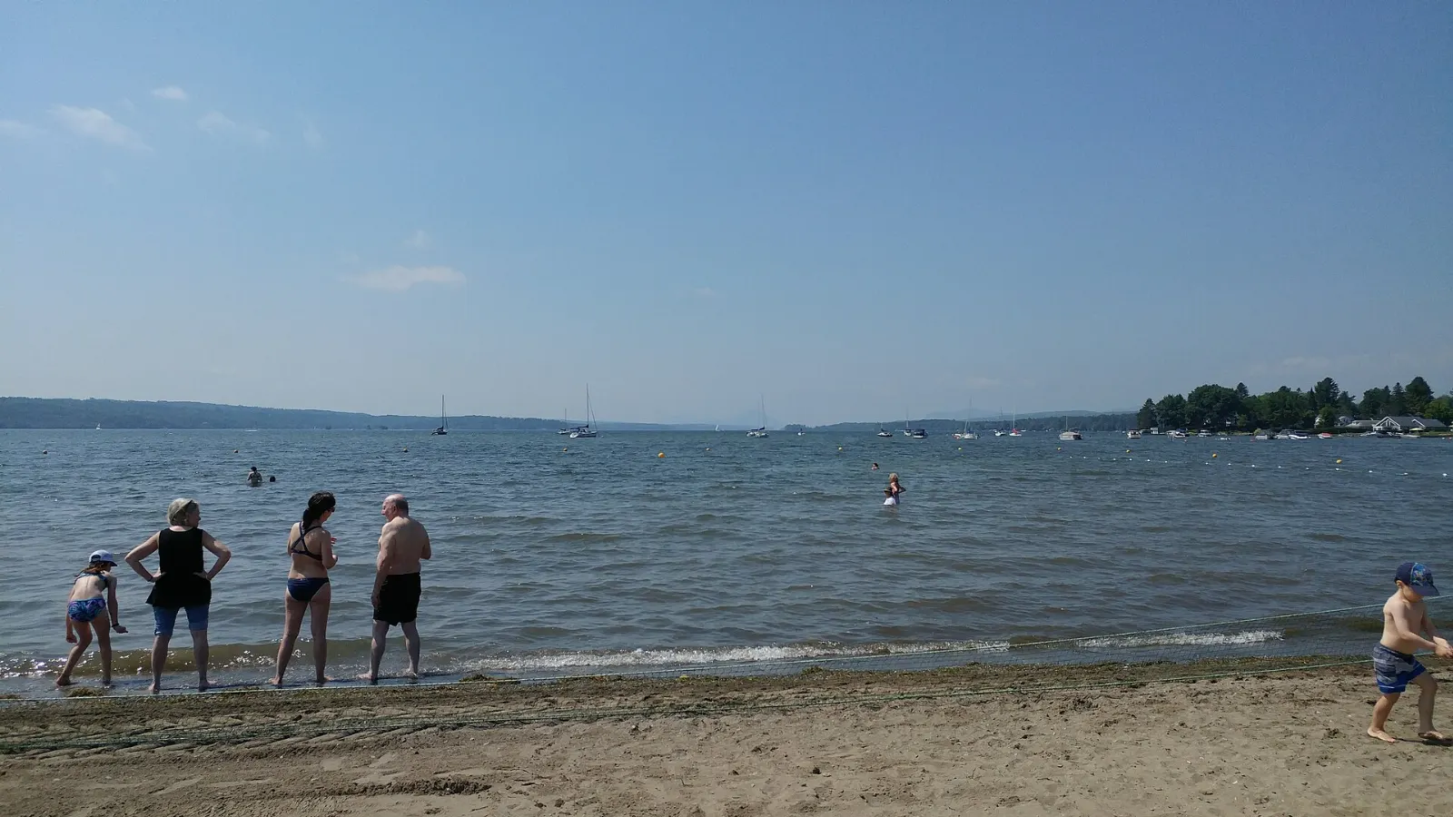 Beach on Lake Memphremagog at Magog, Quebec
