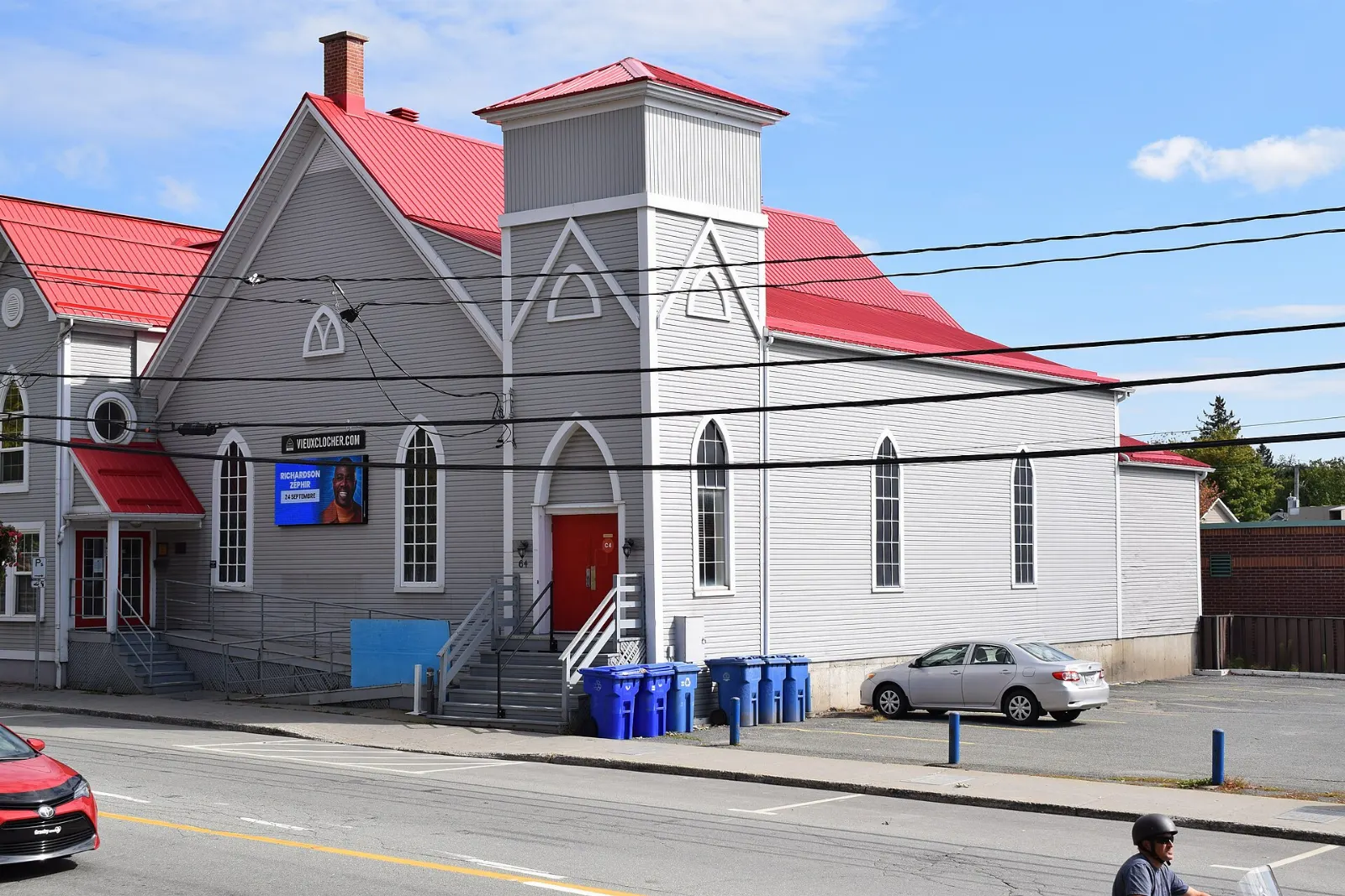 Old church building in Magog used for concerts and events, Quebec