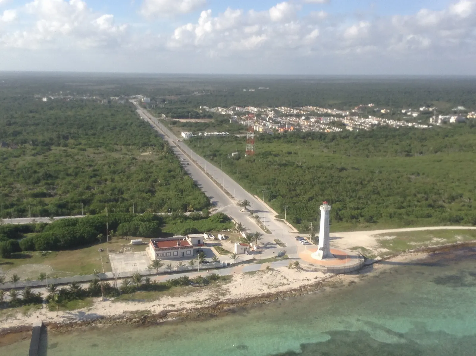 The lighthouse at Mahahual on the Caribbean coast, Quintana Roo