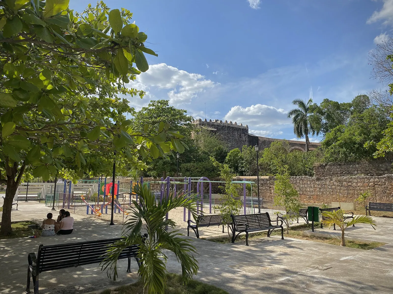Main plaza and church of Maní Yucatán