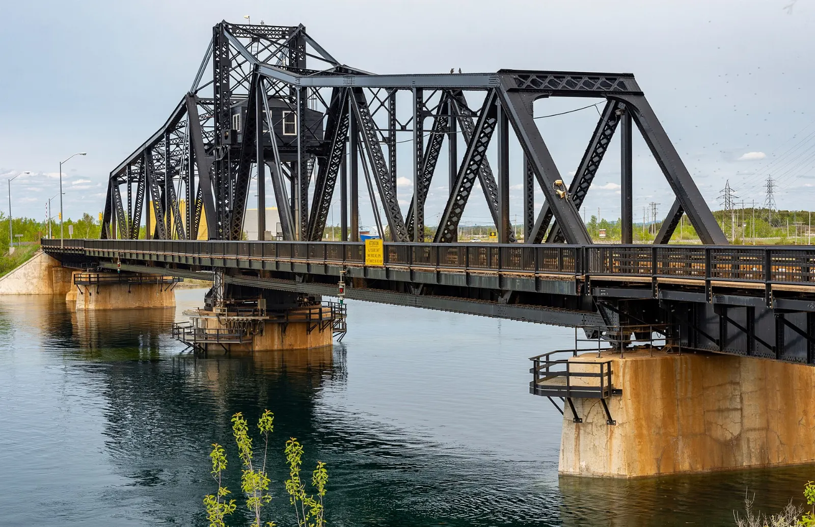 Swing bridge at Little Current connecting Manitoulin Island to the mainland, Ontario