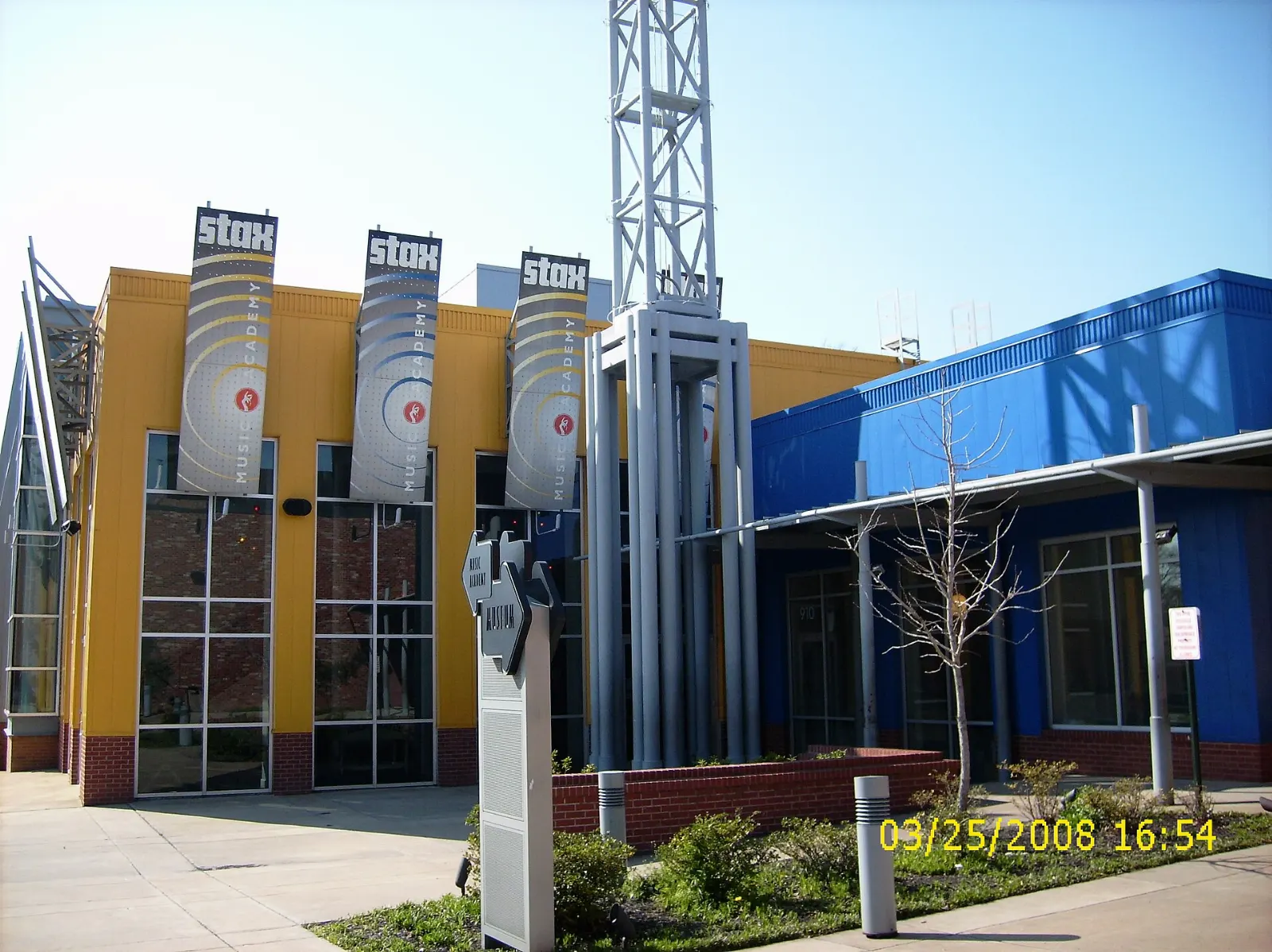 Marquee reading Soulsville USA on the front of the Stax Museum of American Soul Music, Memphis, Tennessee