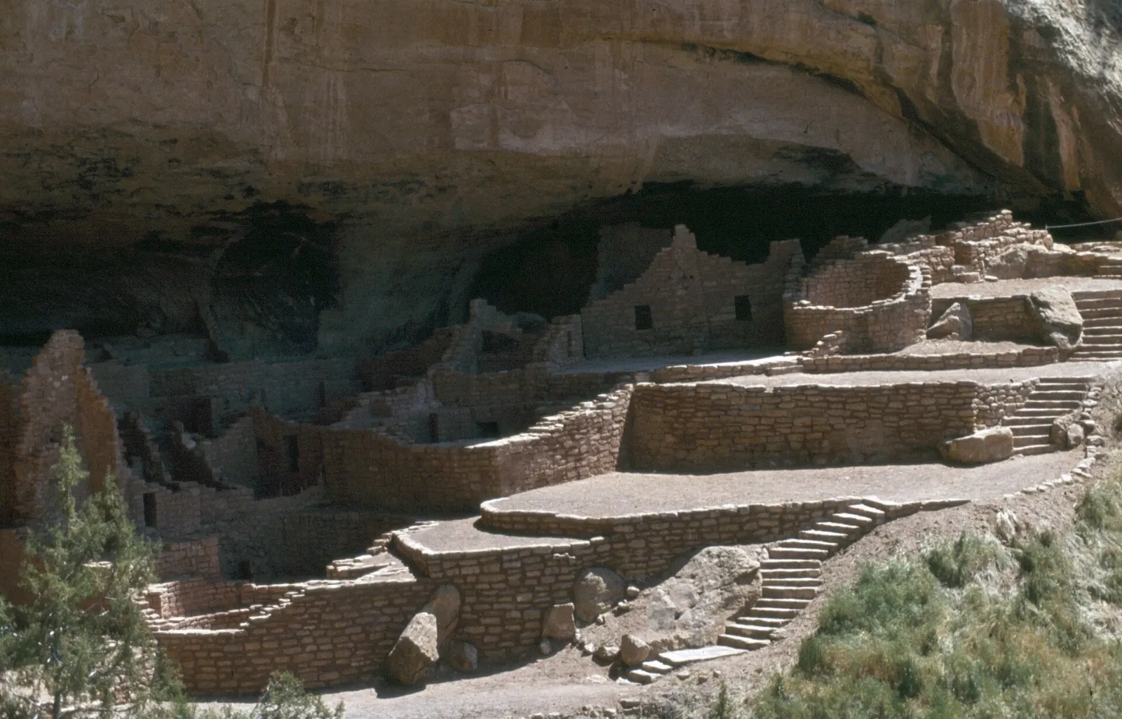The wide alcove of Long House on Wetherill Mesa, Mesa Verde National Park, Colorado