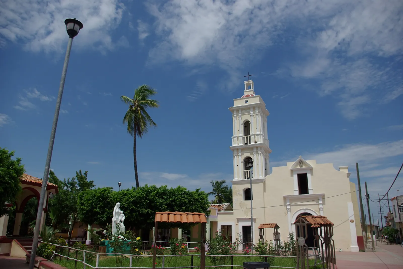 Small parish church facing the main square of Mexcaltitán, Nayarit