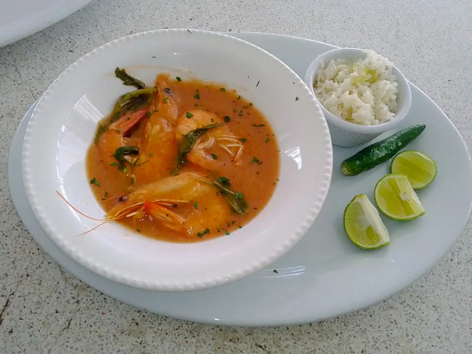 Sopa de camarón in Mexcaltitán, Nayarit