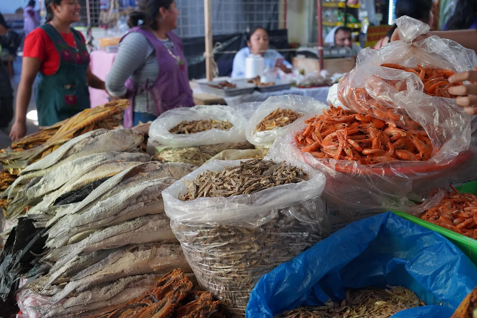 Stalls at the Sunday market in Tlacolula de Matamoros, Mitla, Oaxaca