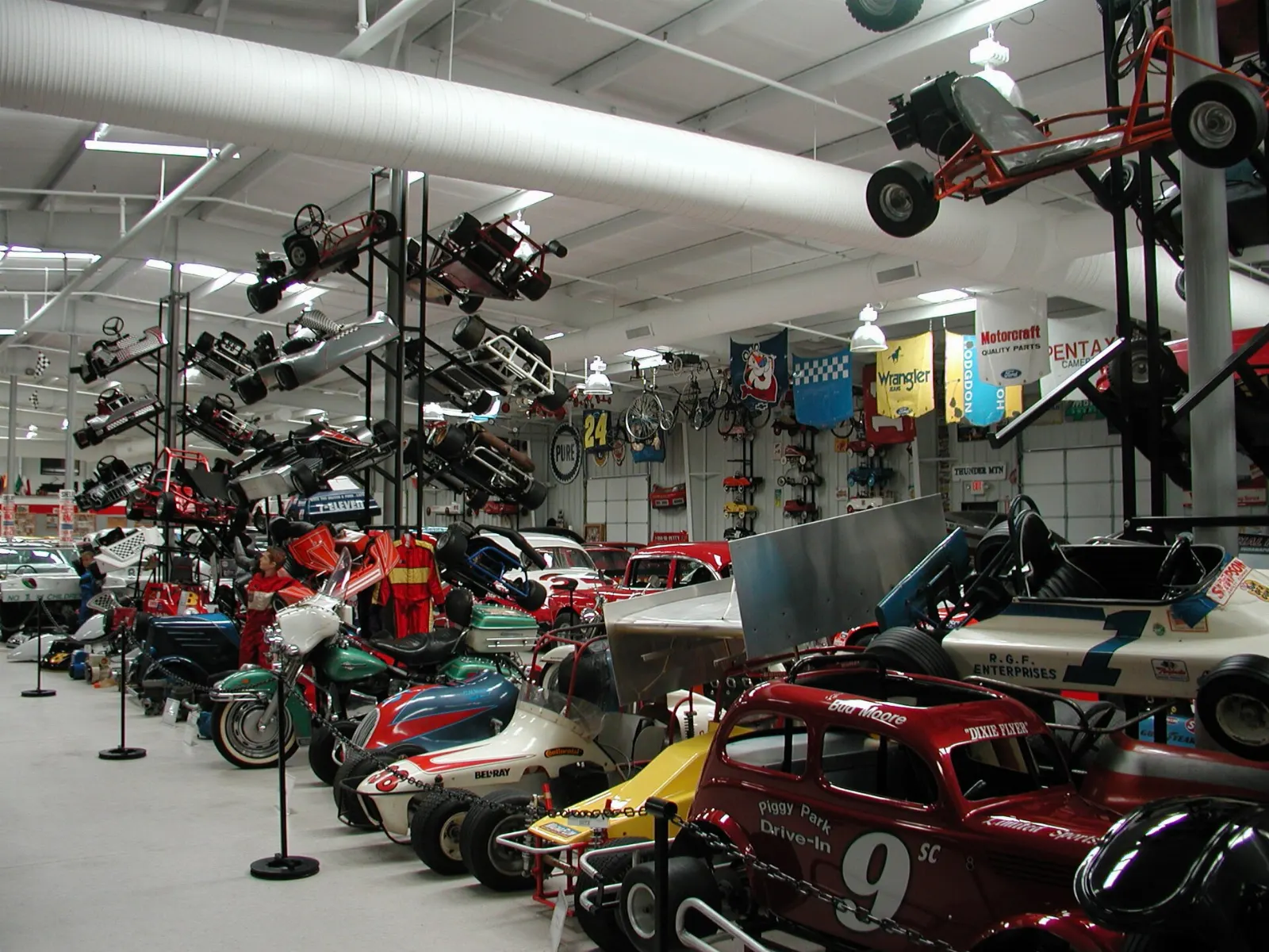 Race cars at the Memory Lane Motorsports Museum, Mooresville
