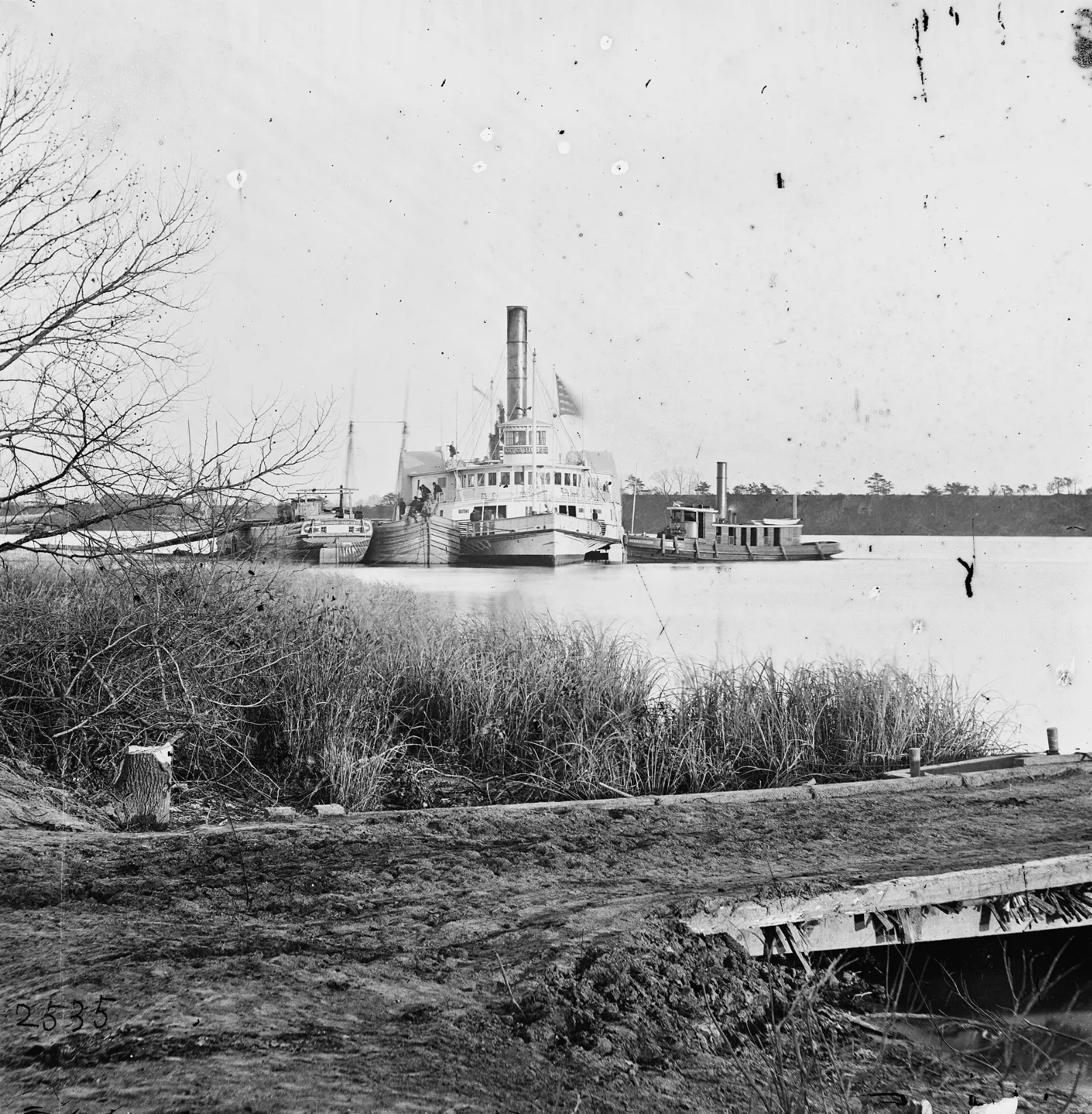 The small steamboat Sabino cruising on the Mystic River, Connecticut