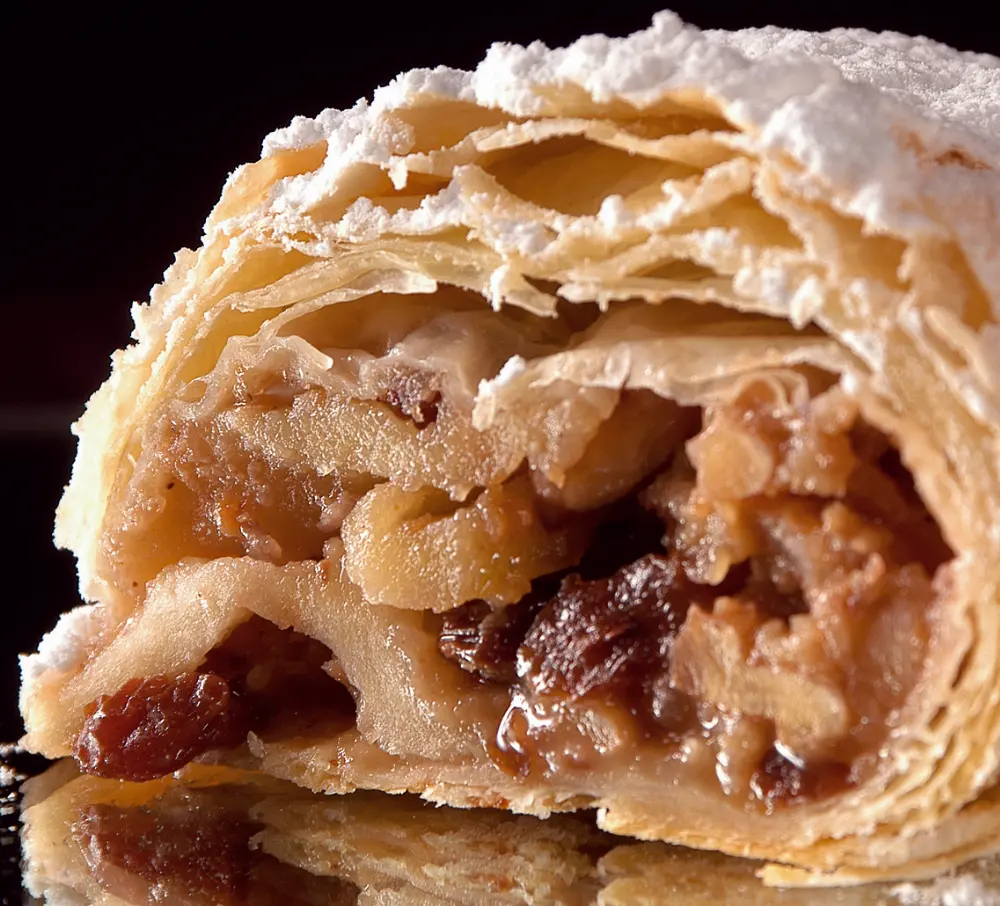 Apple strudel in Neuschwanstein and Füssen, Germany