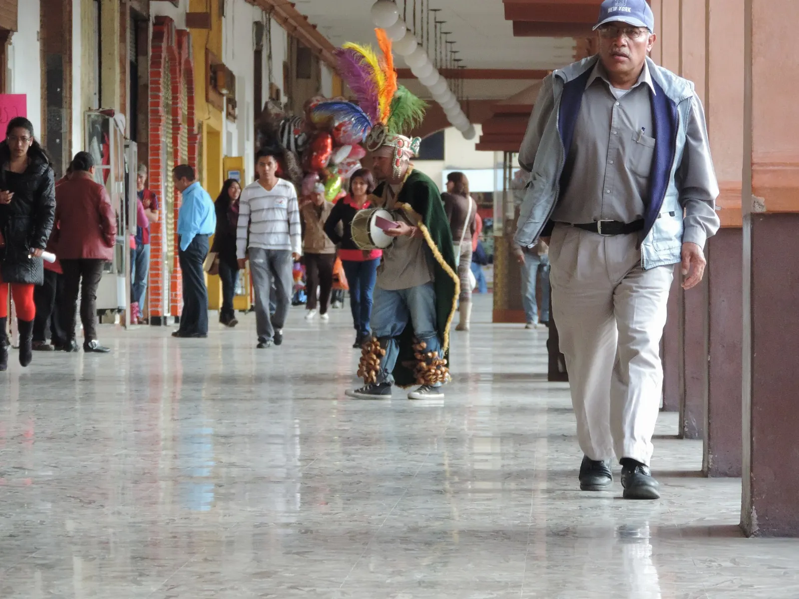 Arcades of the Portales in downtown Toluca, Nevado de Toluca, State of Mexico
