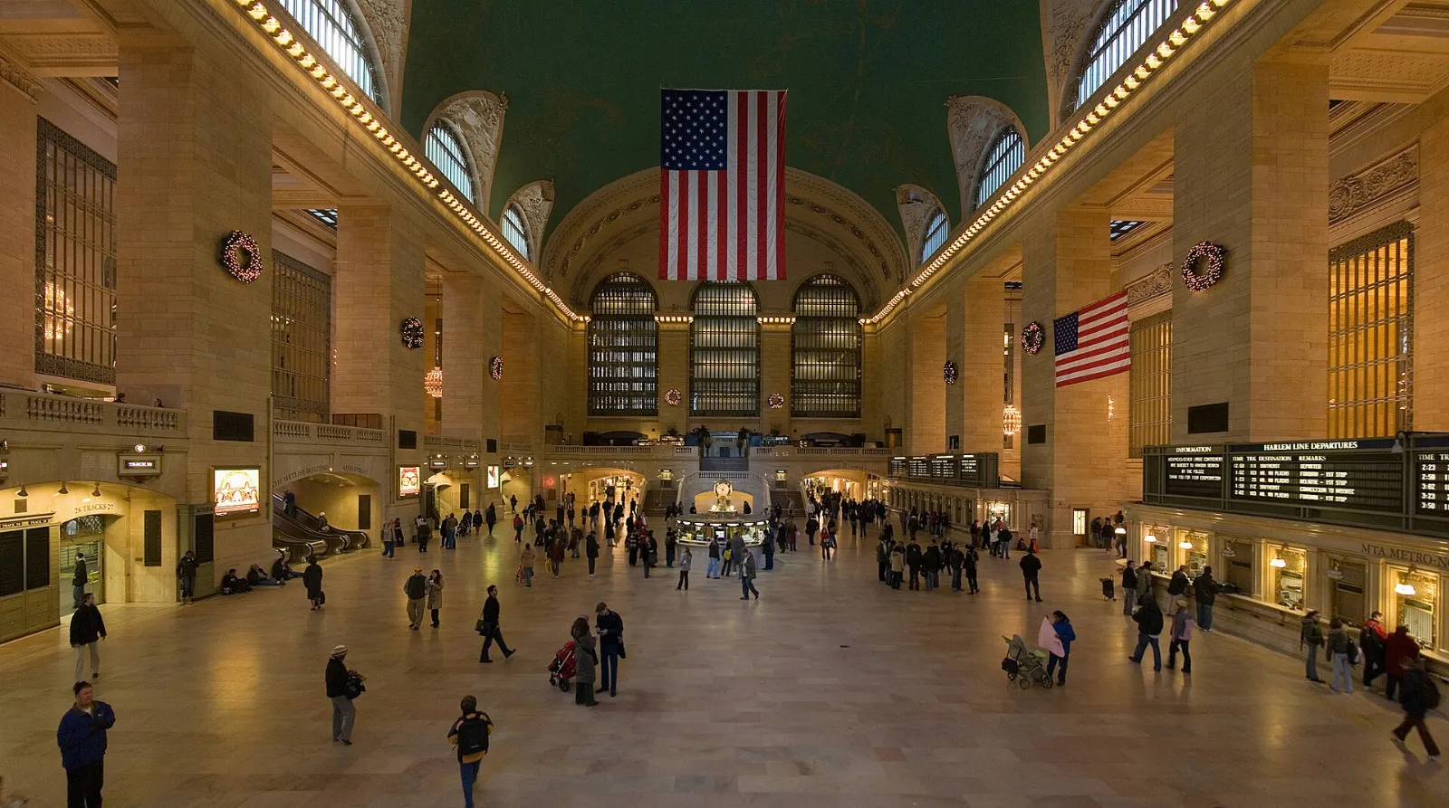 Main Concourse of Grand Central Terminal with its celestial ceiling and central clock, New York City, New York