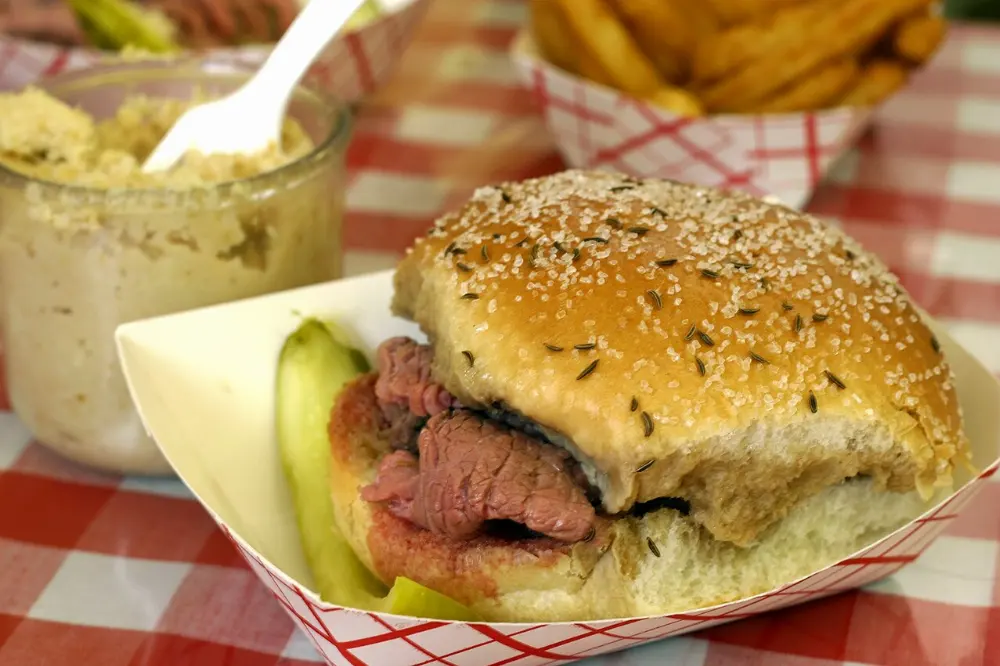 Beef on weck in Niagara Falls, New York