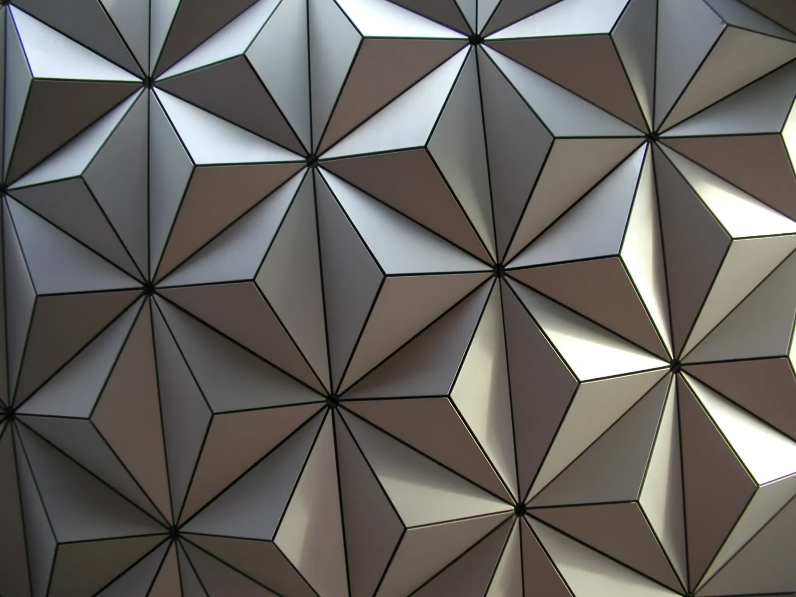 The geodesic sphere of Spaceship Earth at the entrance to EPCOT, Orlando, Florida