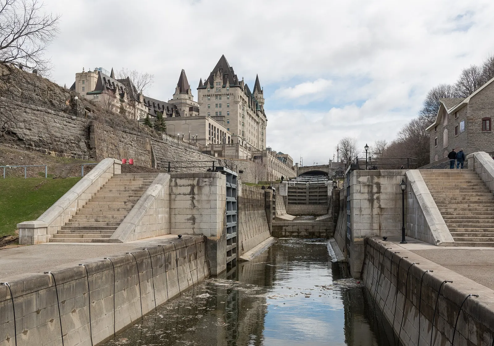 Rideau Canal running through downtown Ottawa, Ontario