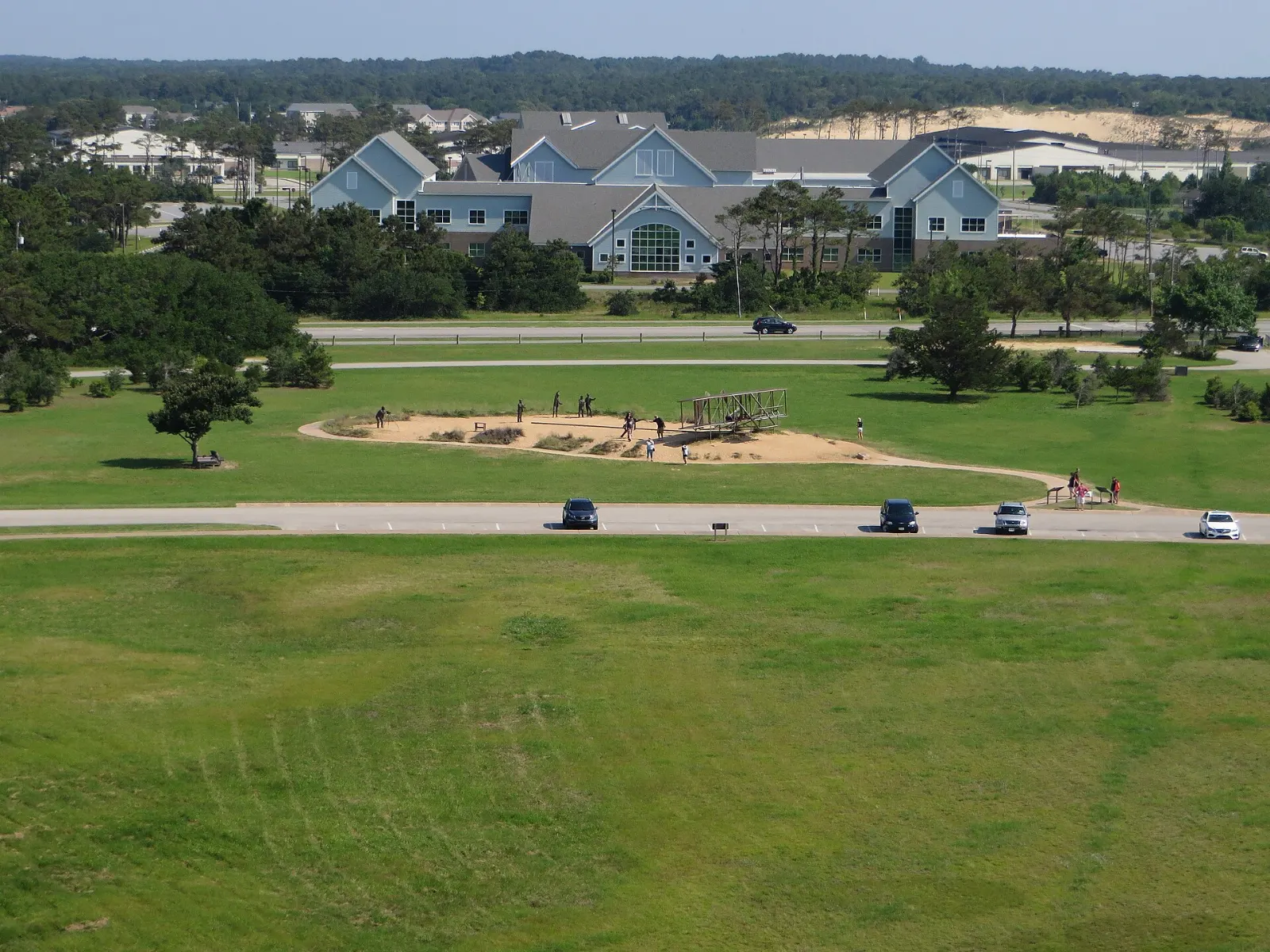 The granite Wright Brothers Monument atop Big Kill Devil Hill, Outer Banks, North Carolina
