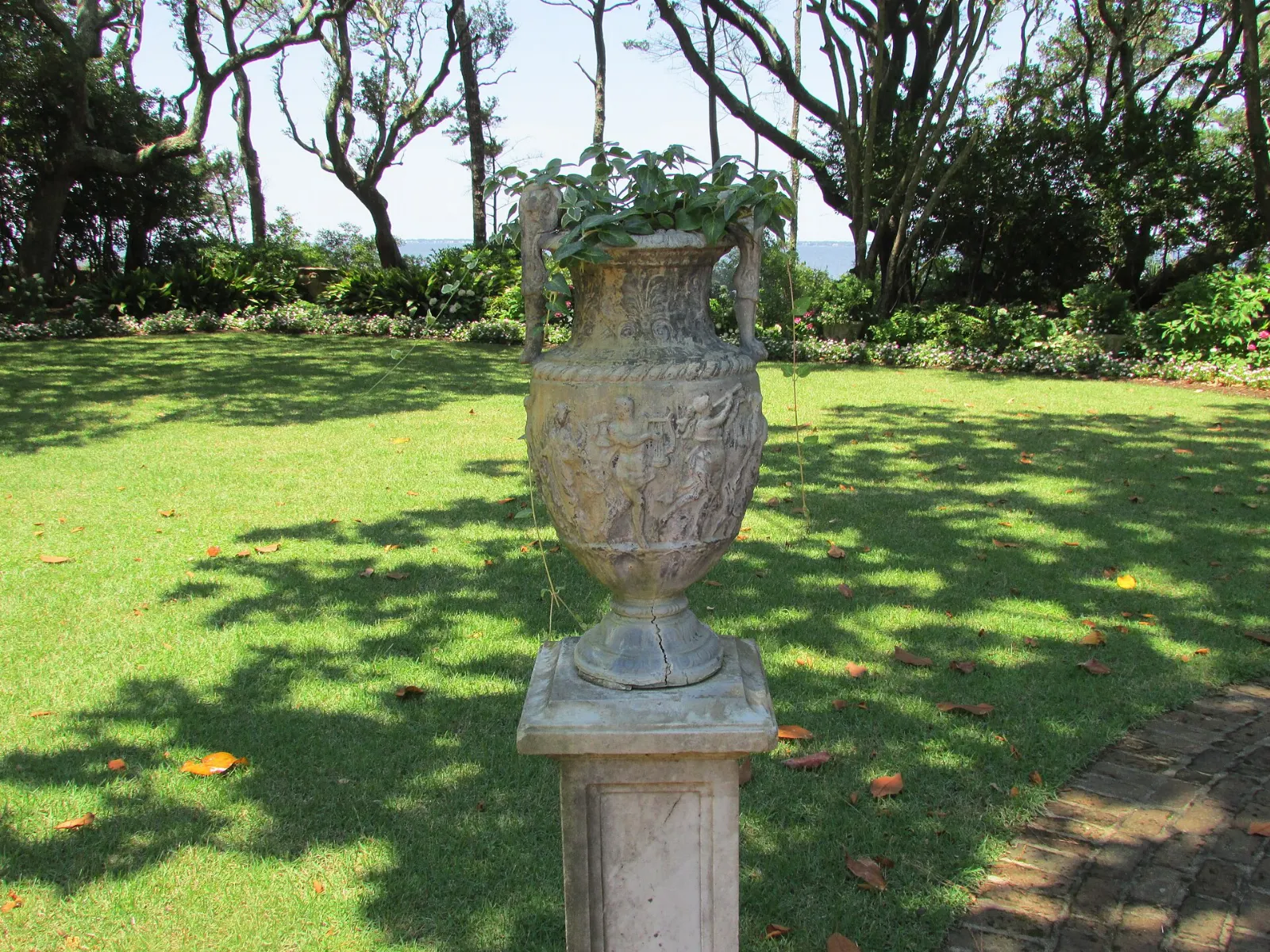 Formal plantings and walkways in the Elizabethan Gardens on Roanoke Island, Outer Banks, North Carolina