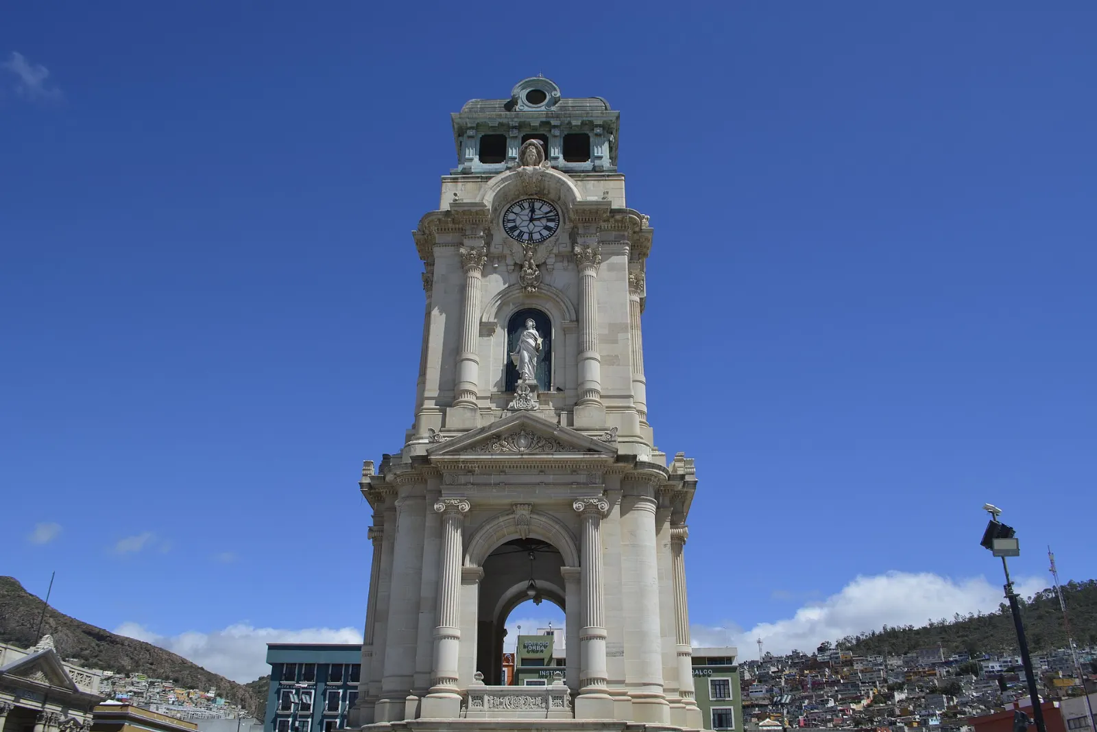 The Reloj Monumental clock tower in Plaza Independencia, Pachuca, Hidalgo