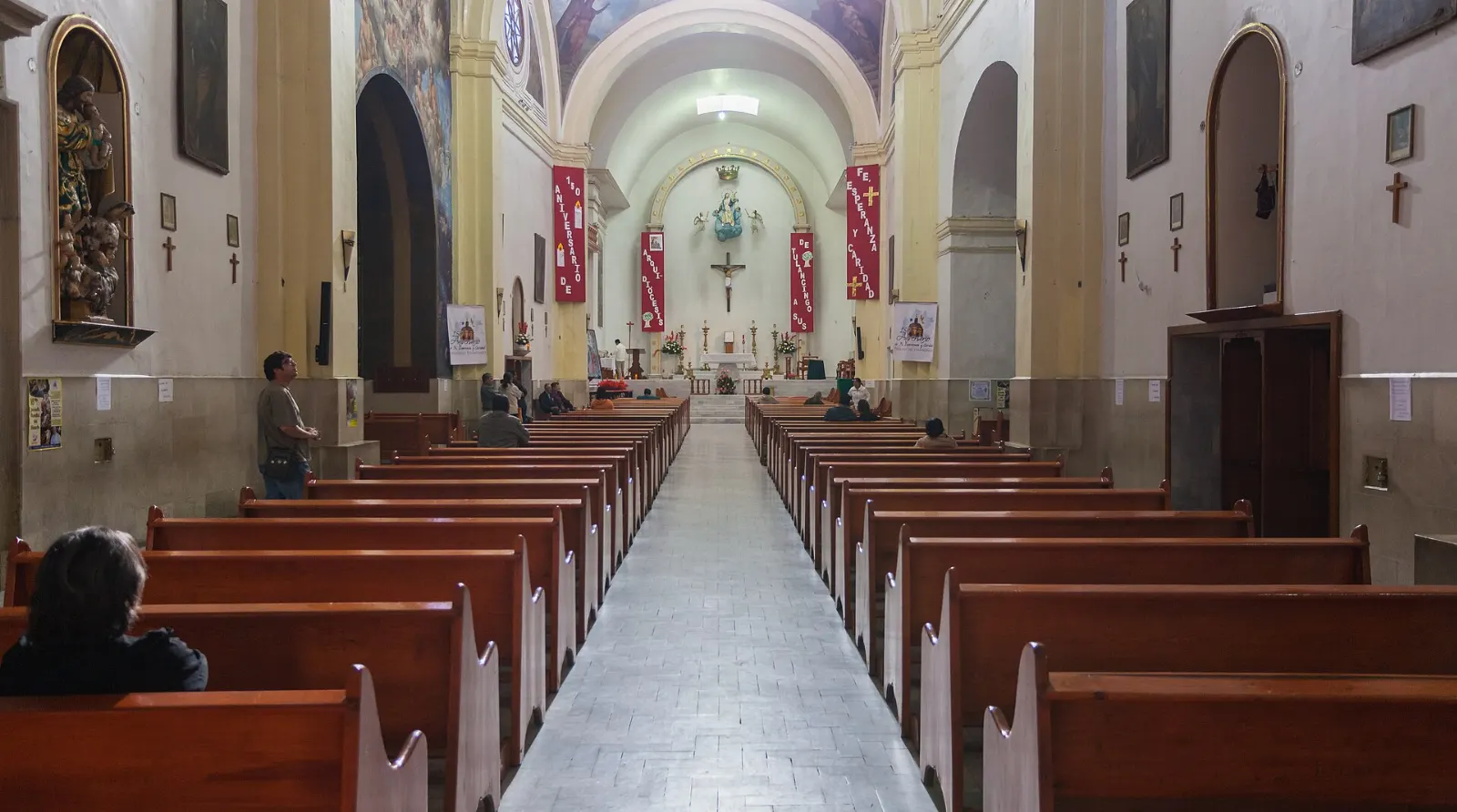 Facade of the Parroquia de la Asunción in Pachuca, Hidalgo