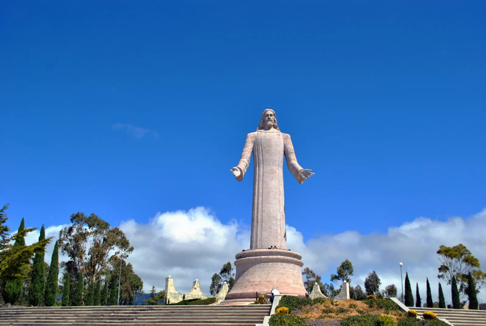 Cristo Rey statue on a hilltop above Pachuca, Hidalgo