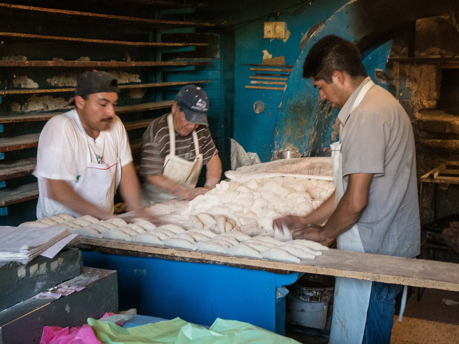 Freshly baked pastes, the Hidalgo version of the Cornish pasty, Pachuca, Hidalgo