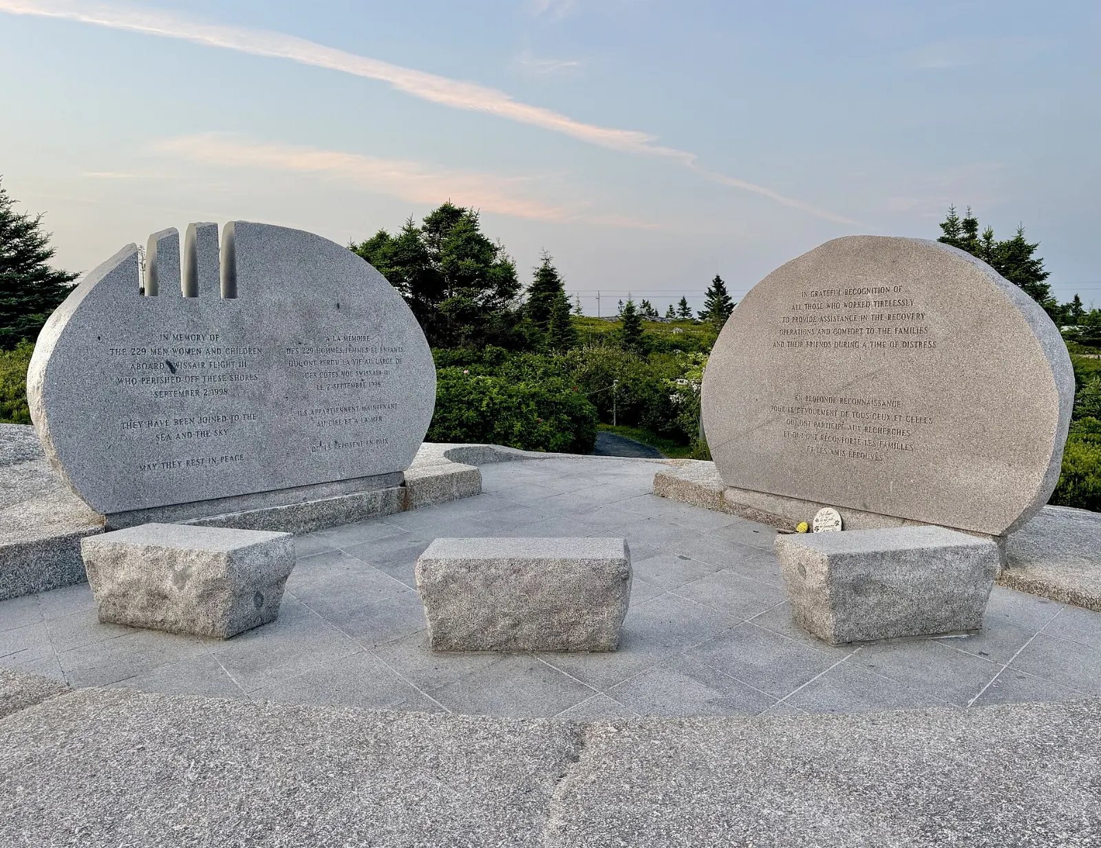 The memorial to Swissair Flight 111 at Whalesback near Peggy's Cove, Nova Scotia