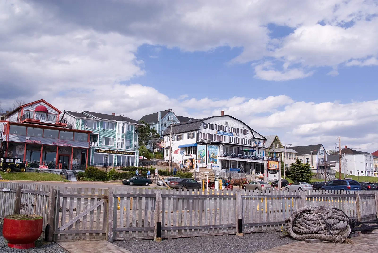 Colourful waterfront buildings in Lunenburg, Peggy's Cove, Nova Scotia