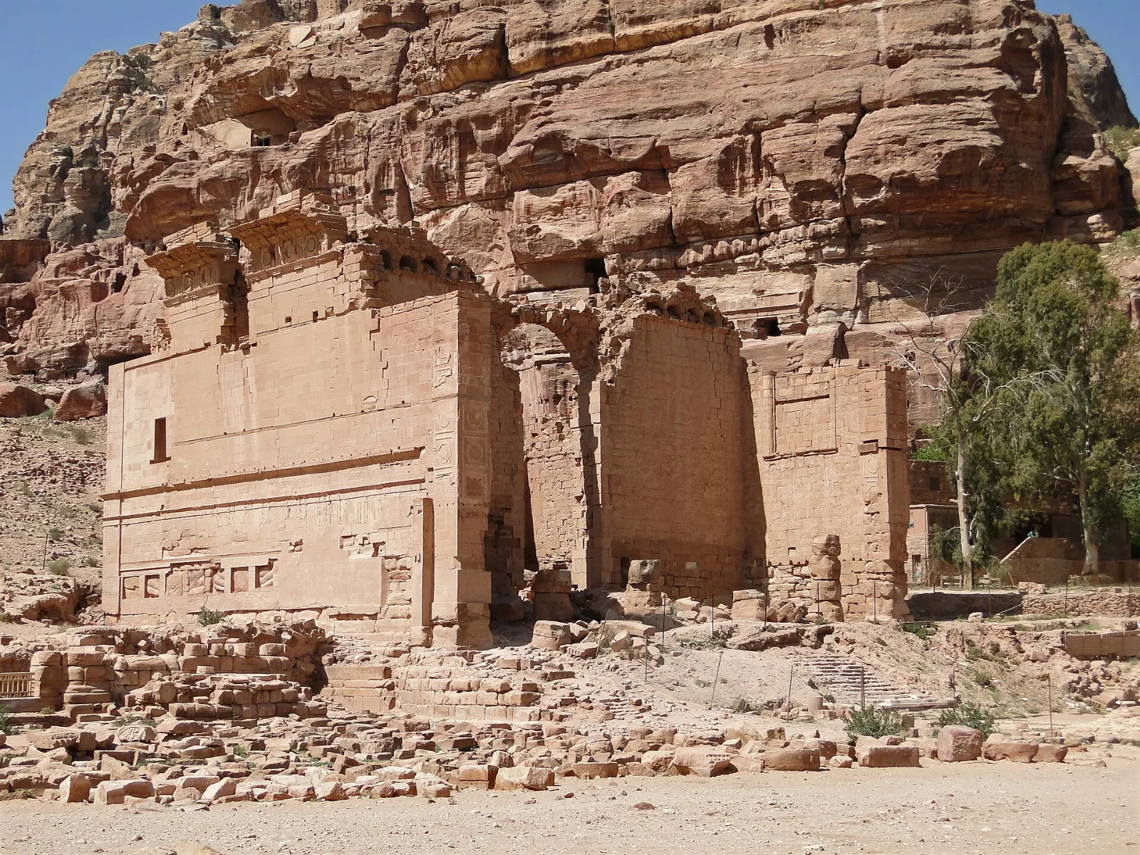 Colonnaded Street, Great Temple and Qasr al-Bint, Petra, Jordan