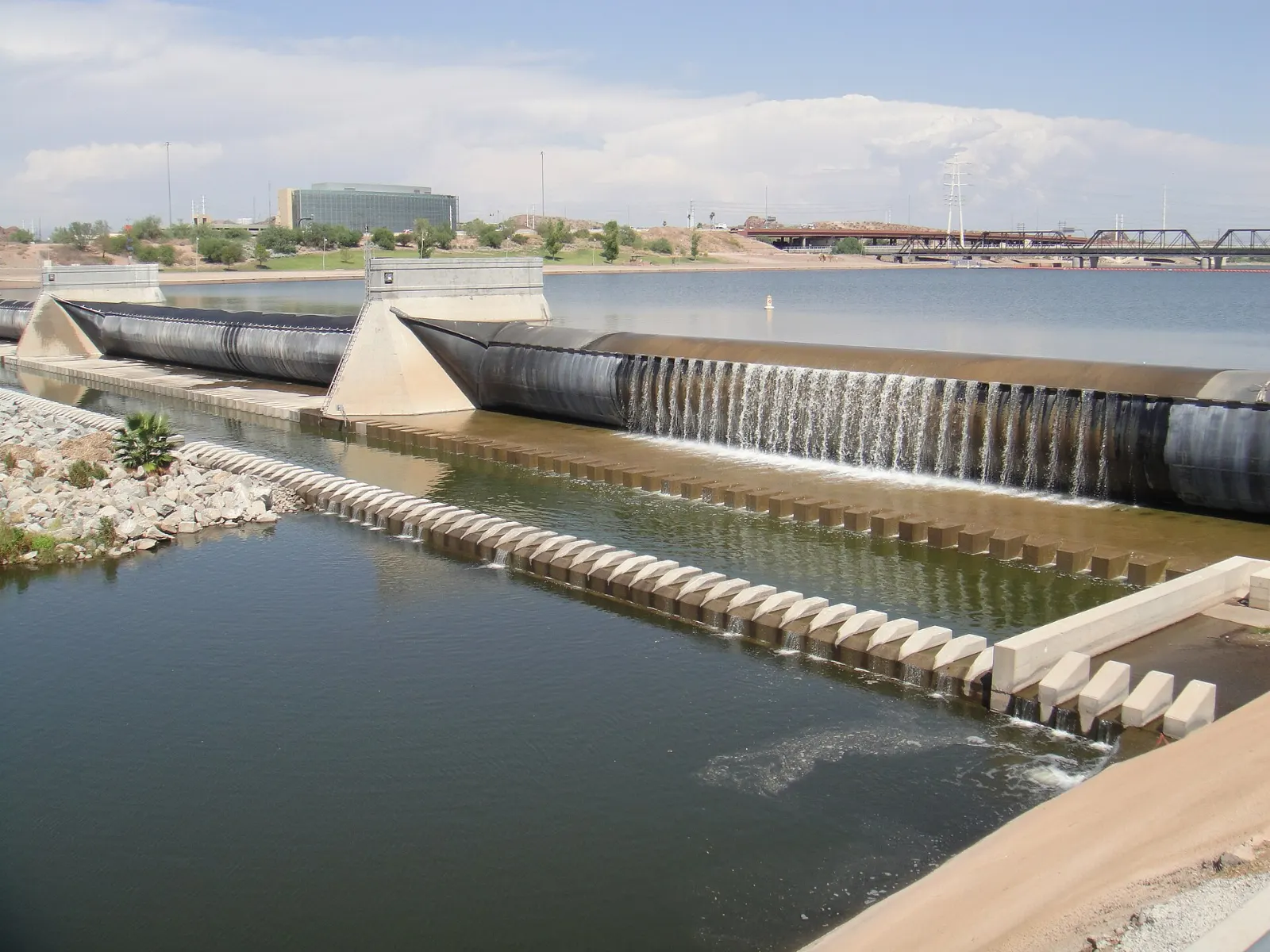 Tempe Town Lake at dusk, Phoenix, Arizona