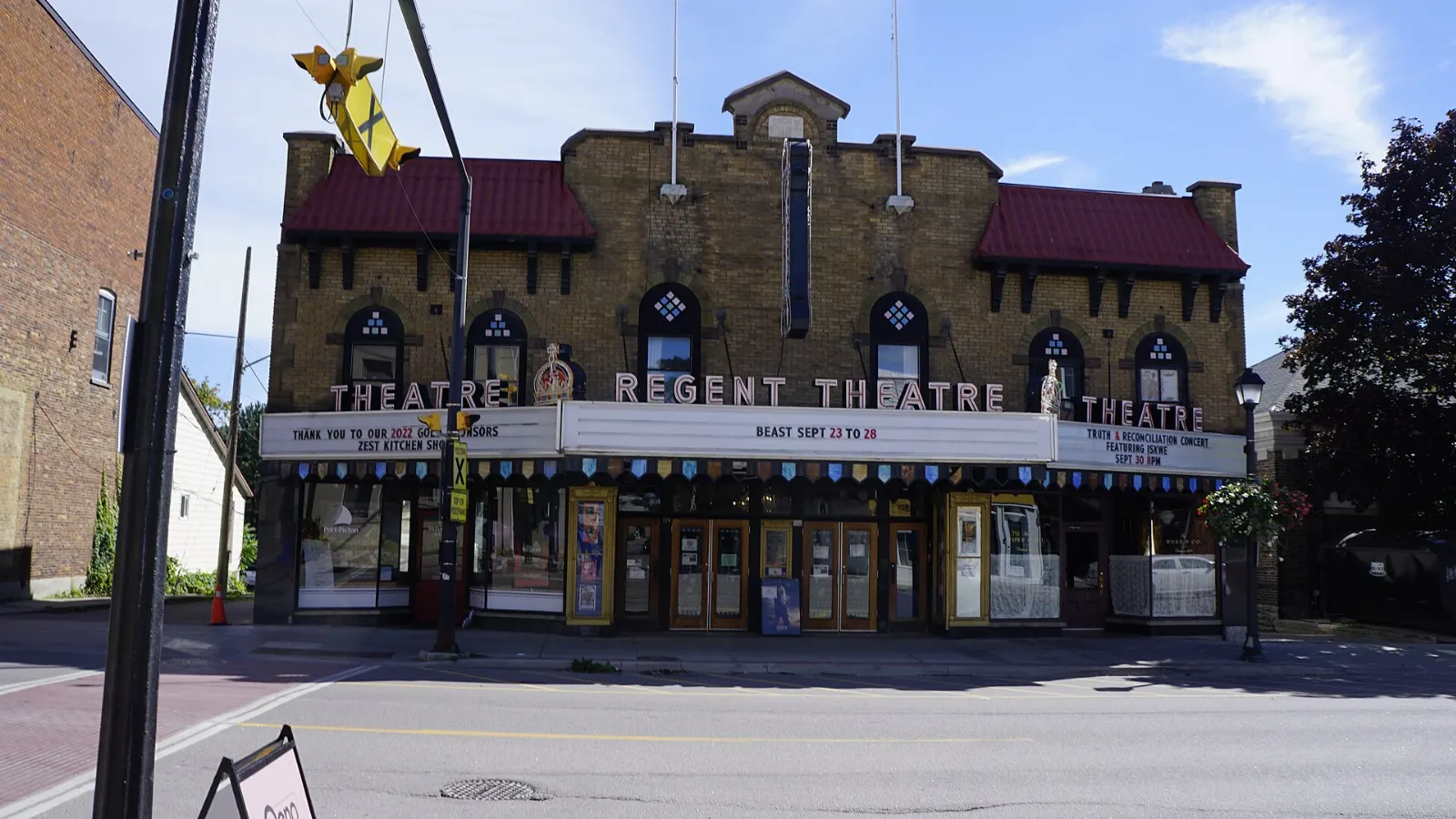 Historic Regent Theatre on Main Street in Picton, Prince Edward County, Ontario