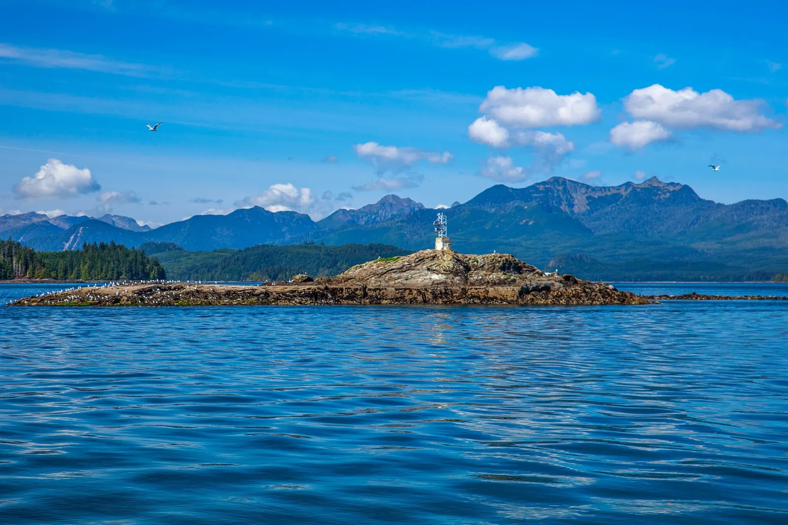 A BC Ferries vessel crossing Hecate Strait toward Haida Gwaii, Prince Rupert, British Columbia