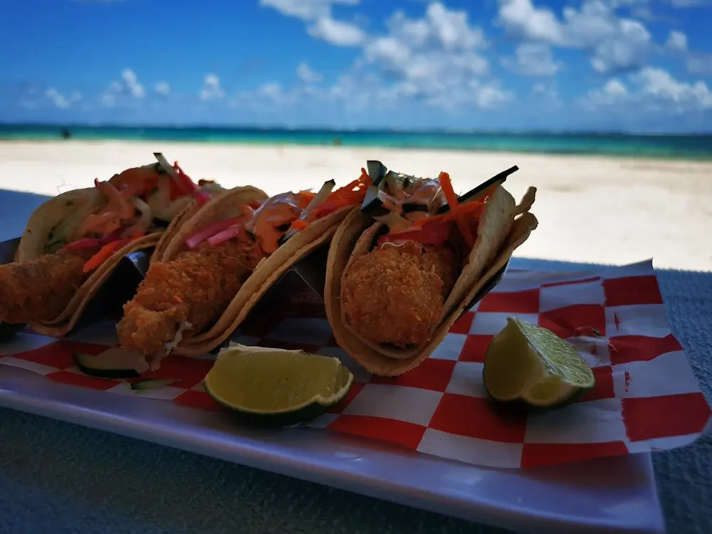 Tacos de pescado in Puerto Morelos, Quintana Roo
