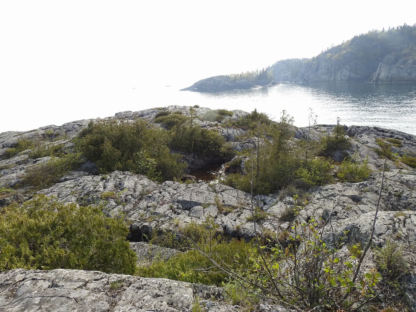 Sheltered cove at the Hattie Cove campground in Pukaskwa, Pukaskwa National Park, Ontario