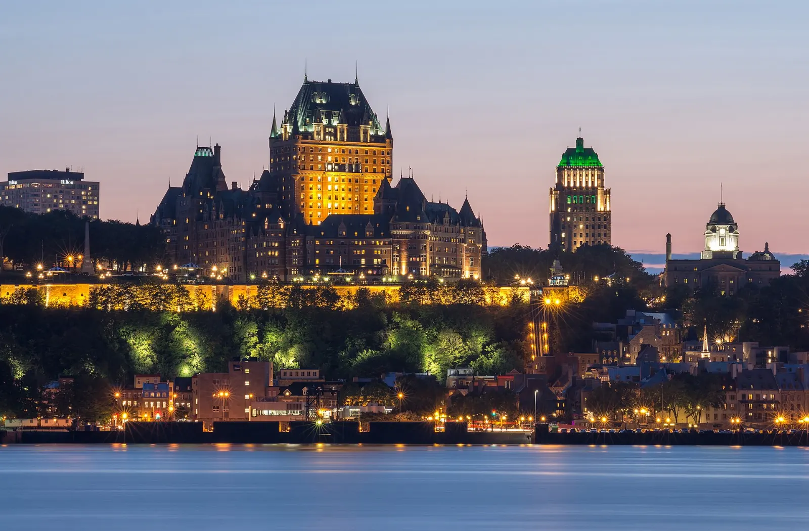 Quebec City Canada Chateau Frontenac and Montmorency Falls