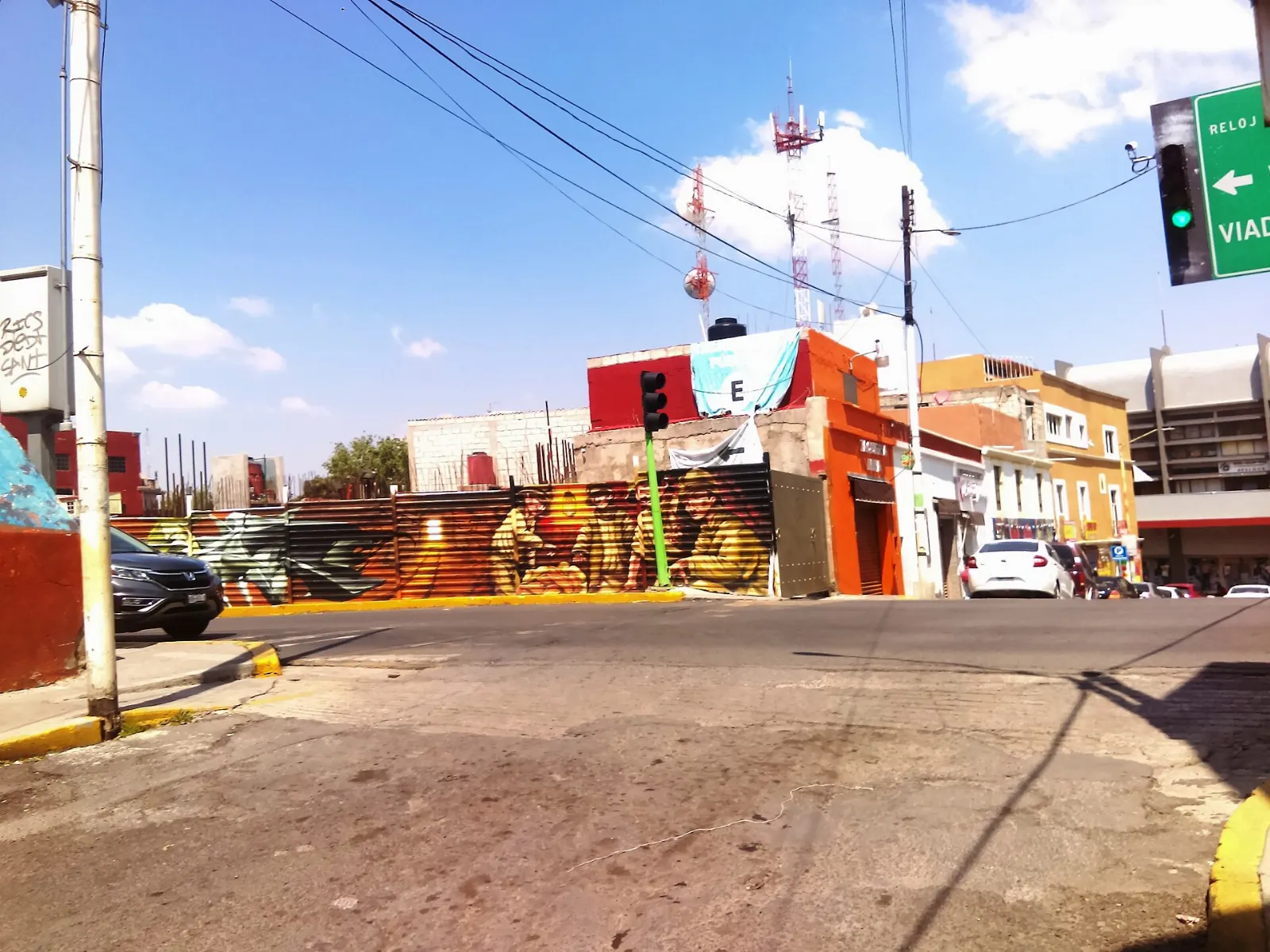 Colourful hillside houses in Pachuca, the capital of Hidalgo, Real del Monte, Hidalgo