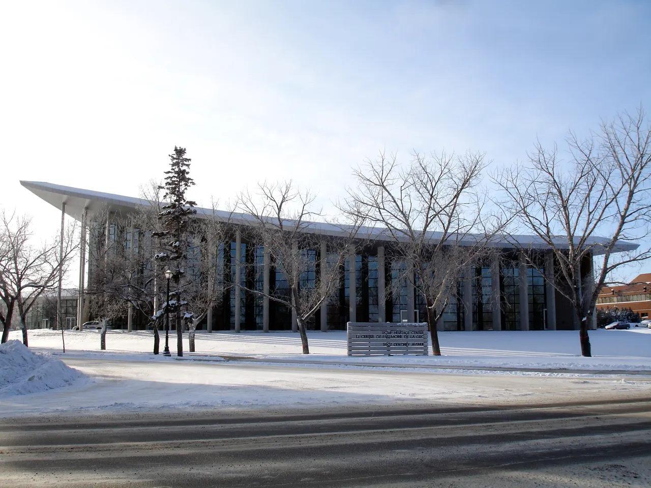 Modern building of the RCMP Heritage Centre in Regina, Saskatchewan