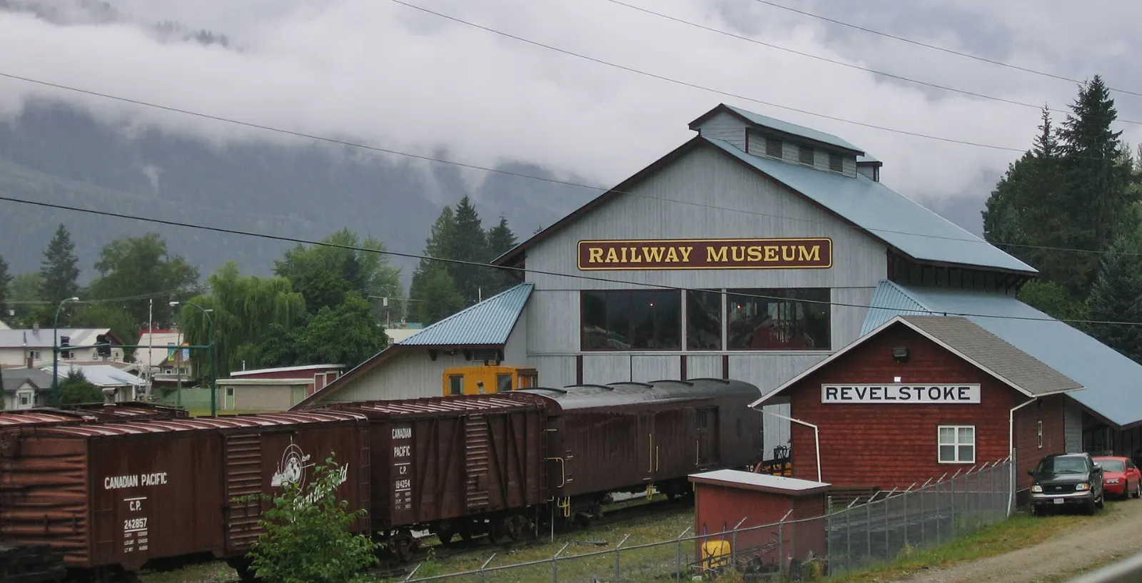 Heritage buildings on First Street in downtown Revelstoke, British Columbia