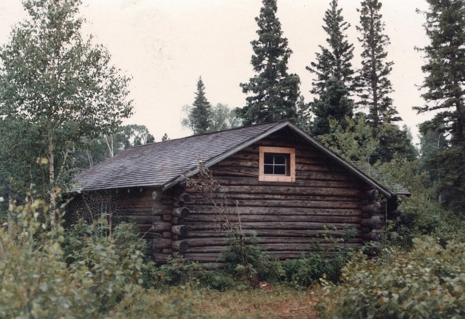 Grey Owl's Cabin beside a small lake in Riding Mountain National Park, Manitoba